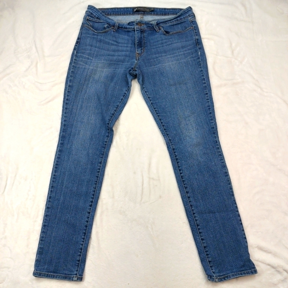 LEVI'S DEMI CURVE JEANS WOMENS BLUE MODERN RISE SKINNY DENIM PANTS SIZE 14 32×32